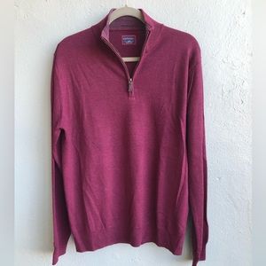 Untuckit Mens Sweater Size Large Color Burgandy